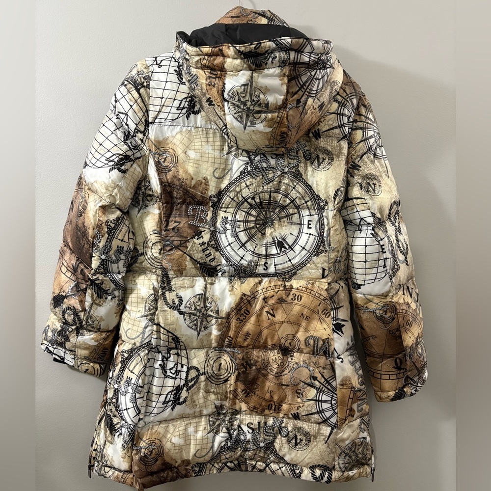 DOLCEZZA Women's Brown and White Printed Jacket NWT size S - Picture 6 of 12